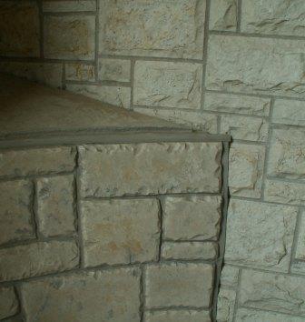 Faux stone safety padding